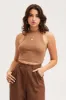 Brown Crop Top sold by Ally Fashion