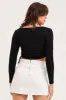 Black Rib Top Long Sleeve sold by Ally Fashion