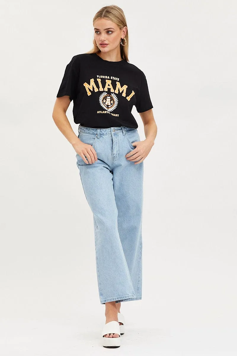 Black Graphic T Shirt Short Sleeve sold by Ally Fashion product image thumbnail 2