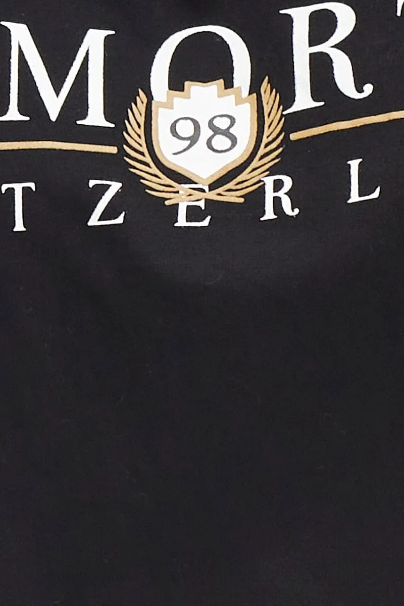 Black Graphic T Shirt Short Sleeve sold by Ally Fashion product image thumbnail 5