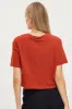 Brown Graphic T Shirt Short Sleeve Crop sold by Ally Fashion