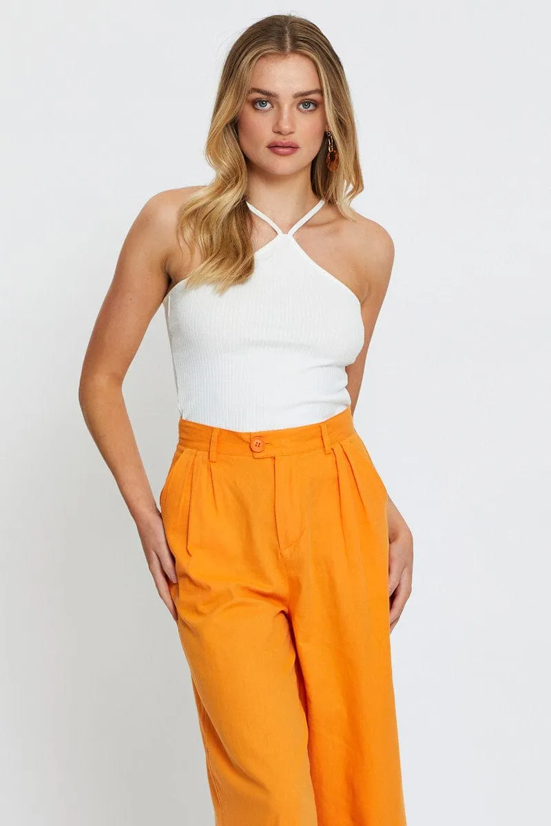 White Halter Top sold by Ally Fashion product image thumbnail 3
