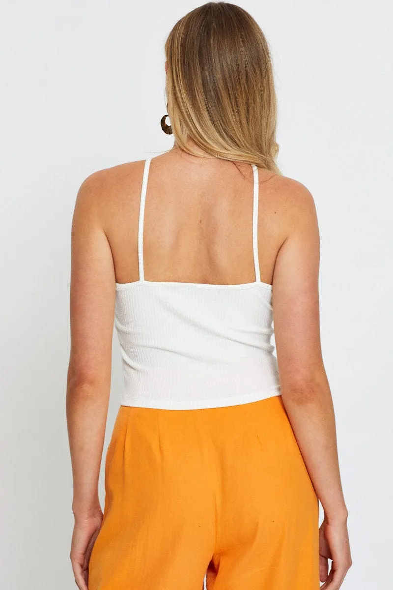 White Halter Top sold by Ally Fashion product image thumbnail 5