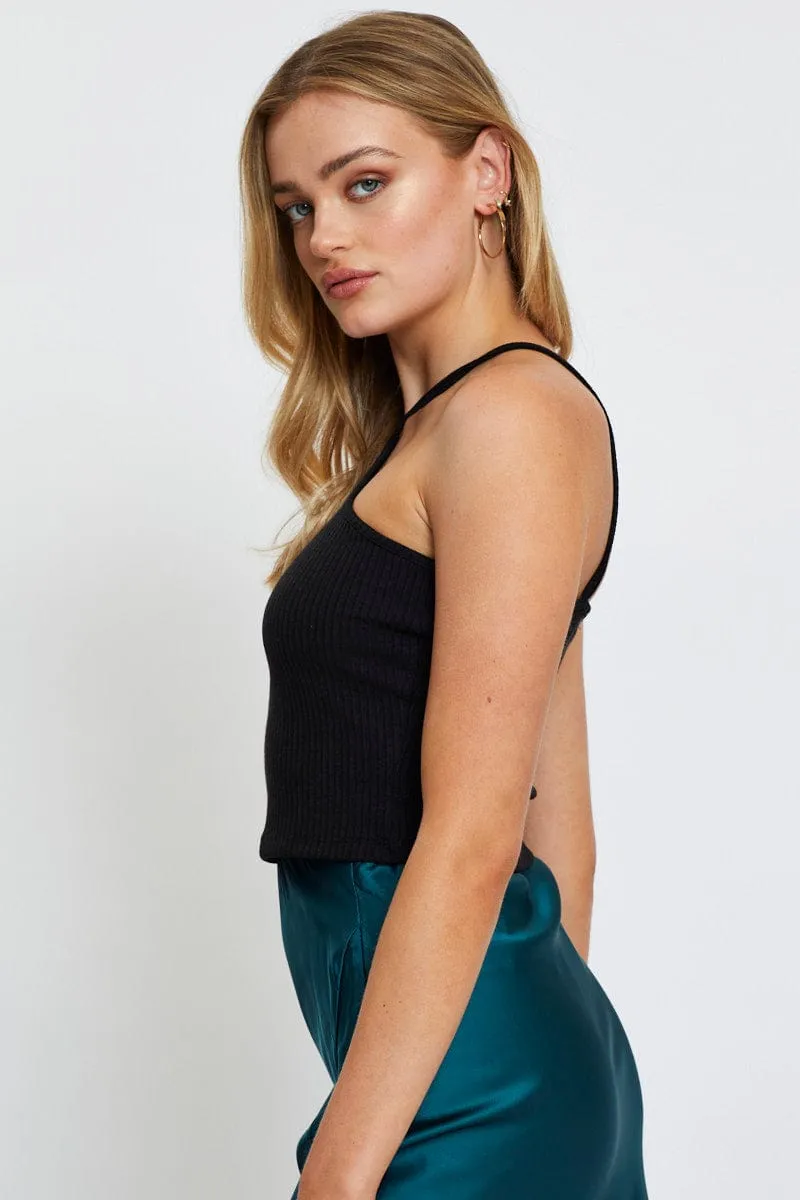 Black Halter Top sold by Ally Fashion product image thumbnail 4