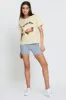 Beige Graphic T Shirt Short Sleeve sold by Ally Fashion