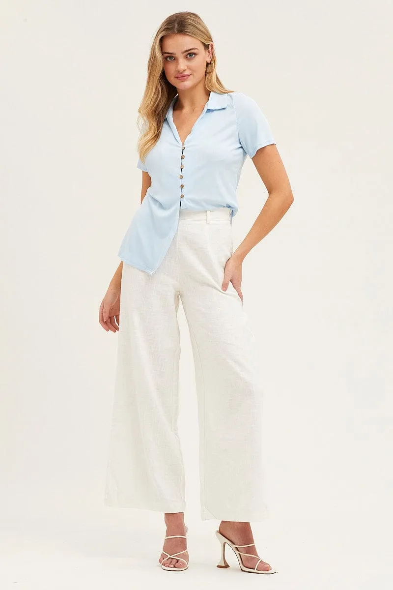 Blue Button Front Shirt sold by Ally Fashion product image thumbnail 2