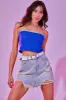 Blue Knit Crop Top sold by Ally Fashion