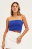 Blue Knit Crop Top sold by Ally Fashion