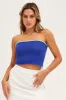Blue Knit Crop Top sold by Ally Fashion