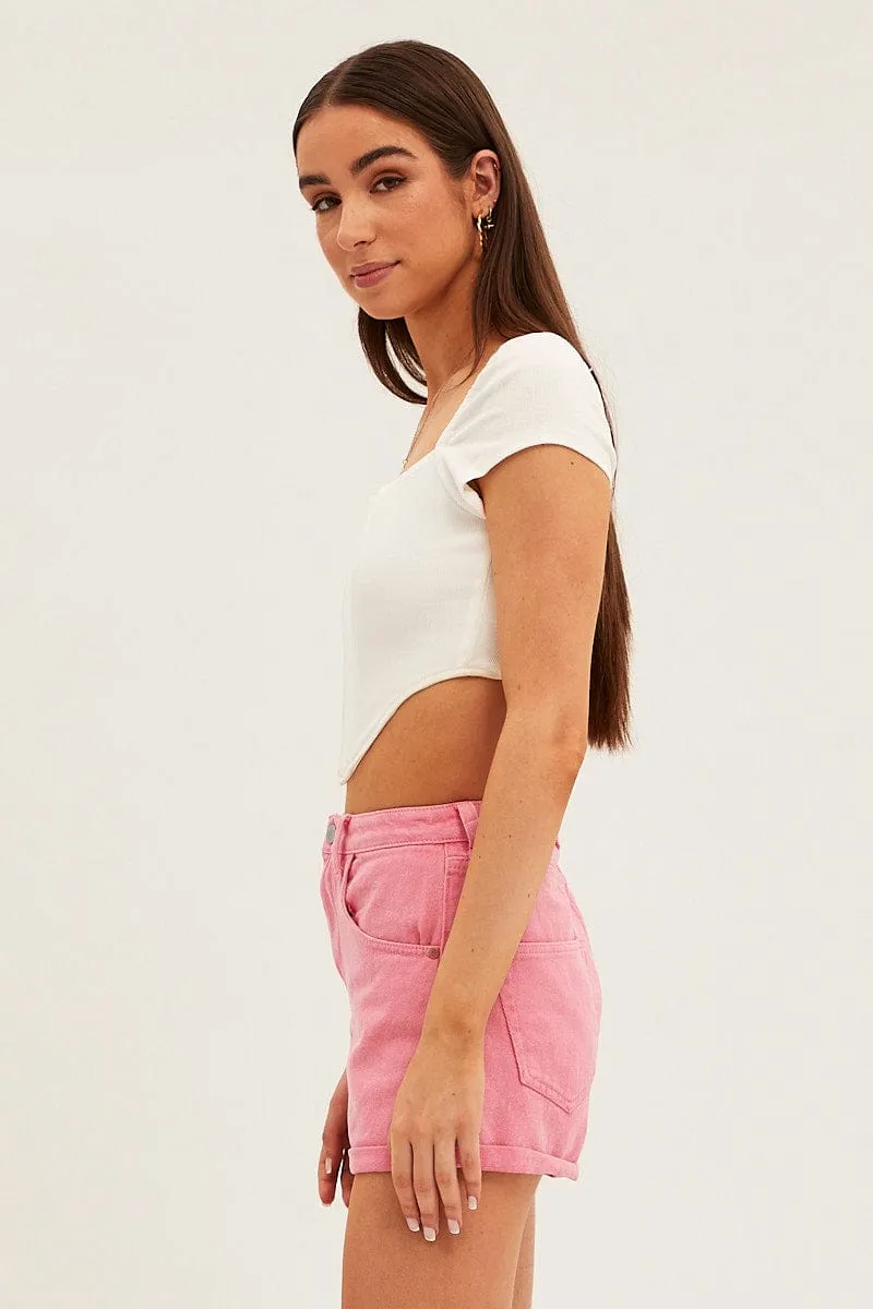 White Zip Detail Top sold by Ally Fashion product image thumbnail 4