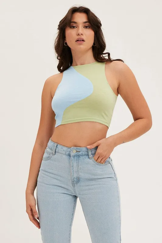 Green Crop Top sold by Ally Fashion
