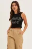 Black Crop Top sold by Ally Fashion
