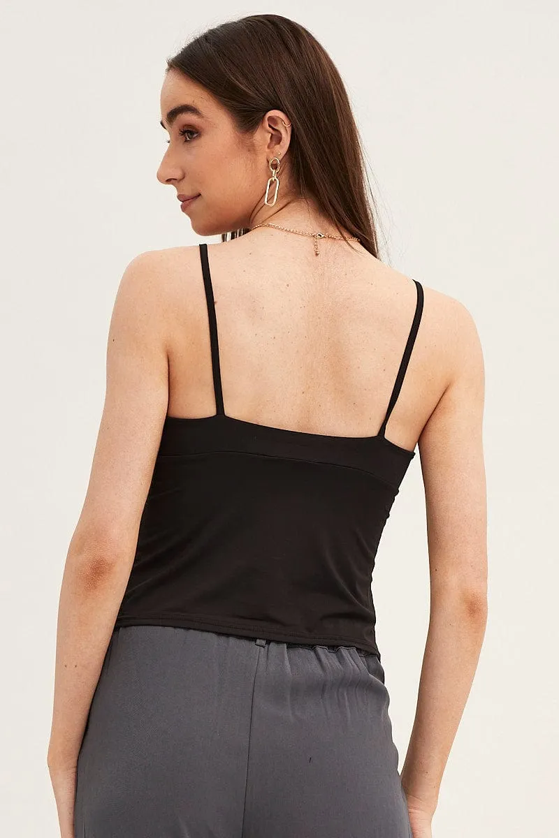 Black Singlet V Neck sold by Ally Fashion product image thumbnail 5