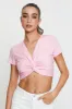 Pink Twist Front sold by Ally Fashion