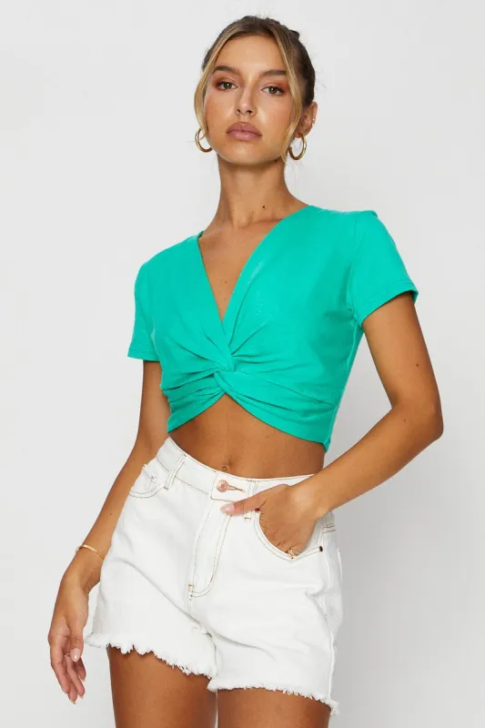 Green Twist Front sold by Ally Fashion