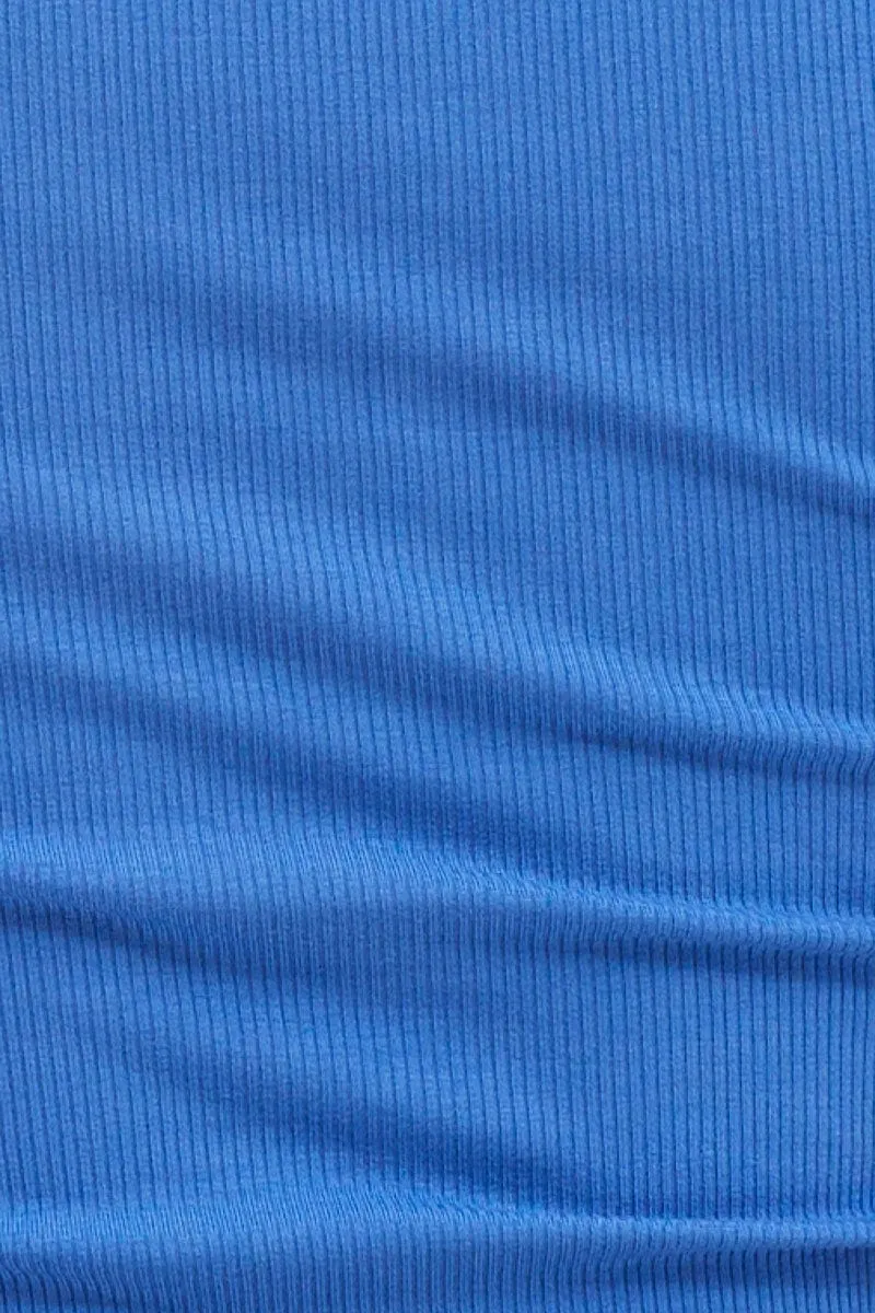 Blue Panel Detail T Shirt Short Sleeve V Neck sold by Ally Fashion product image thumbnail 5