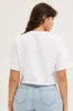 White Crop T Shirt Embroided sold by Ally Fashion