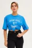Blue Crew Neck Oversized Tee sold by Ally Fashion