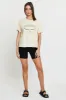 Beige Graphic T Shirt Short Sleeve sold by Ally Fashion