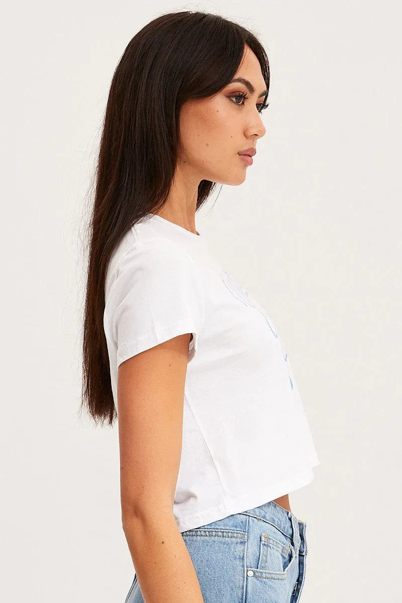 White T Shirt Short Sleeve sold by Ally Fashion product image thumbnail 5