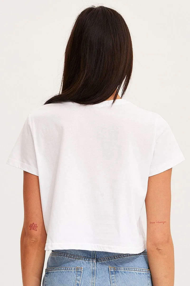 White T Shirt Short Sleeve sold by Ally Fashion product image thumbnail 4