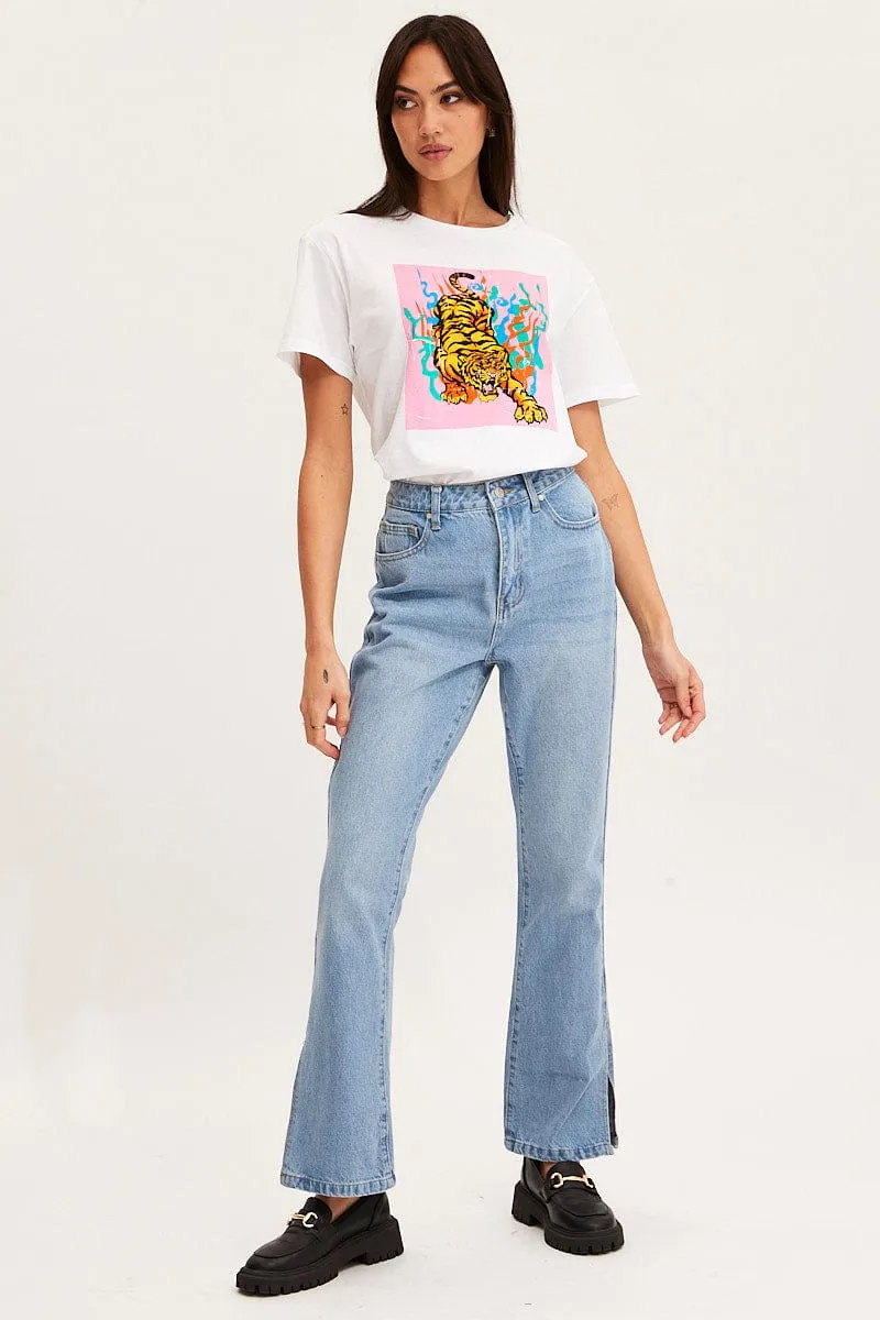 White T-Shirt Short Sleeve sold by Ally Fashion product image thumbnail 2