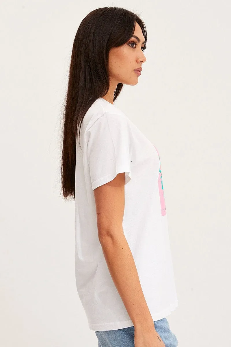 White T-Shirt Short Sleeve sold by Ally Fashion product image thumbnail 4