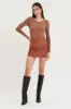 Brown Bodysuit Long Sleeve sold by Ally Fashion