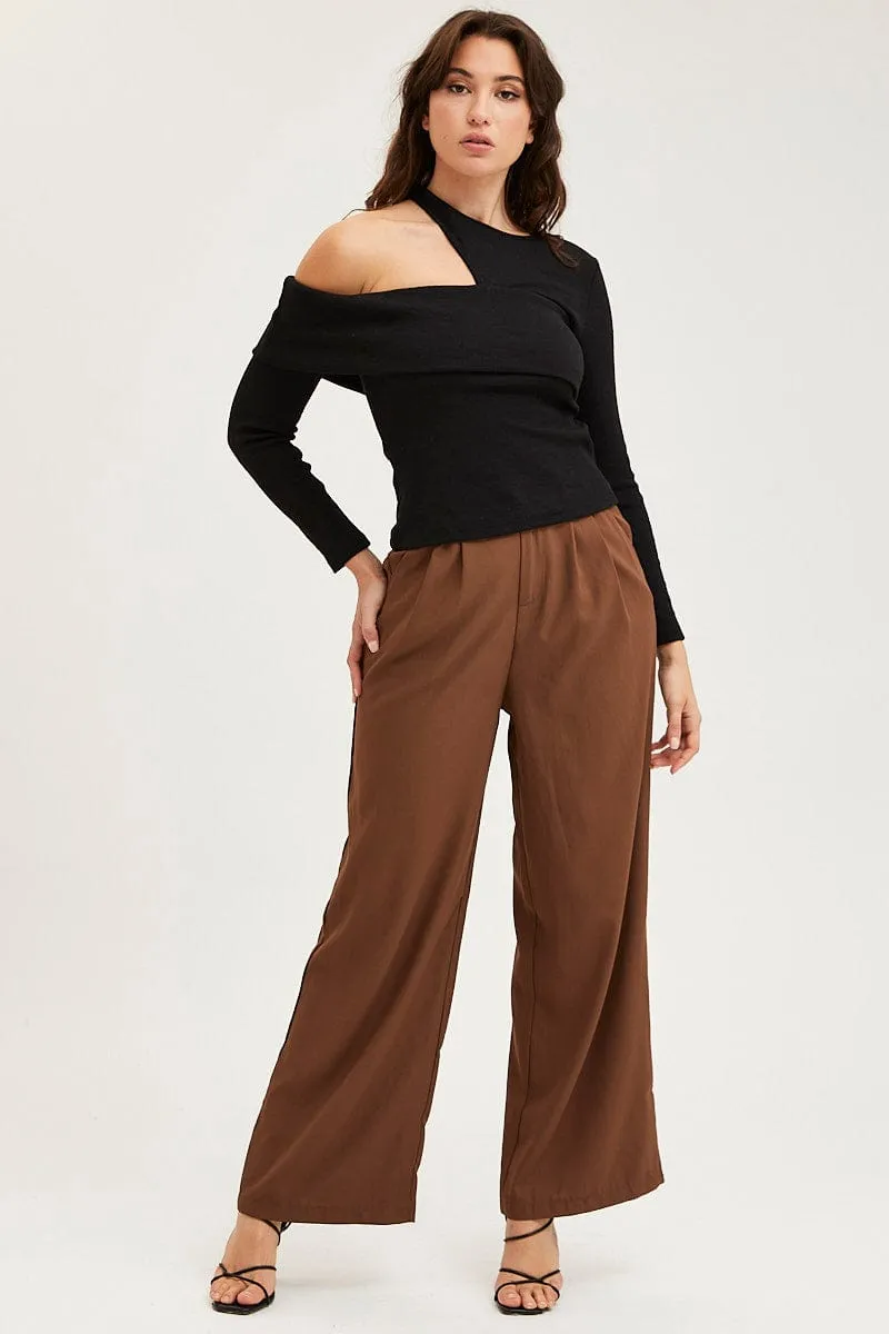Black Asymmetric Top Long Sleeve sold by Ally Fashion product image thumbnail 2
