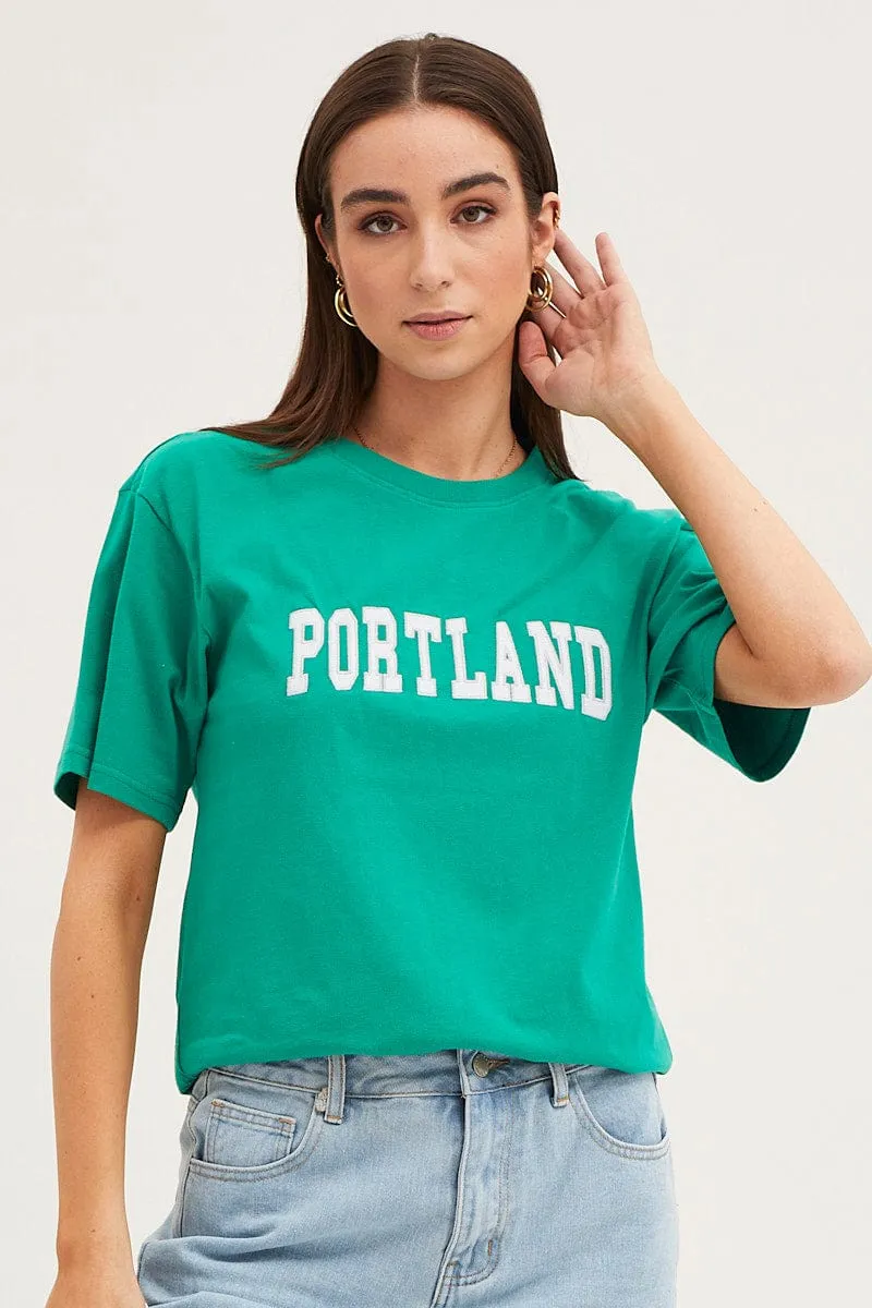 Green T Shirt Short Sleeve sold by Ally Fashion product image thumbnail 3