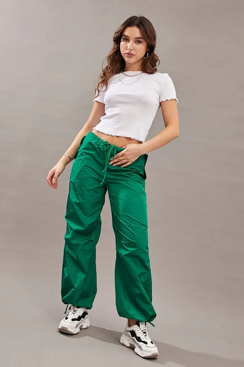 White Crop Top Short Sleeve Crew Neck Rib Jersey sold by Ally Fashion product image thumbnail 2