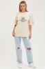 Beige Long Line T Shirt Short Sleeve sold by Ally Fashion