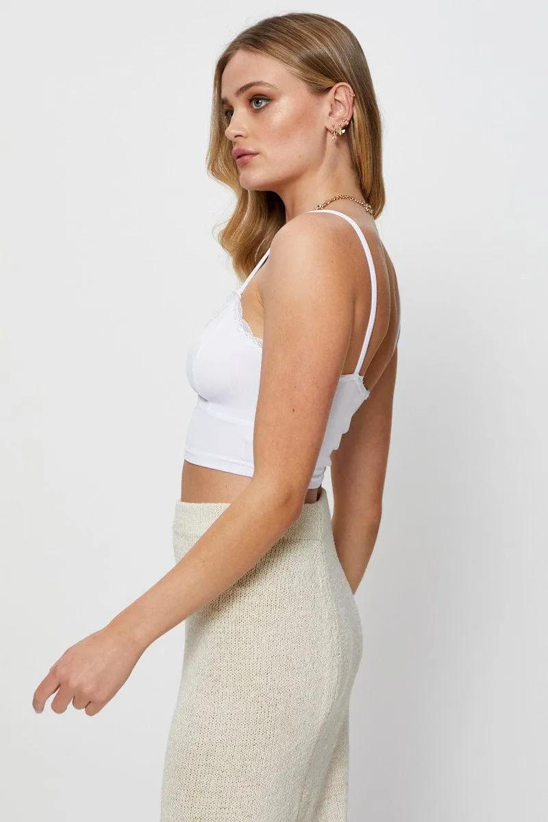 White Crop Top Lace sold by Ally Fashion product image thumbnail 4