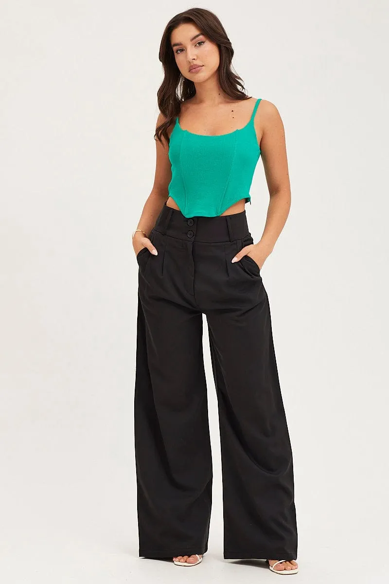 Green Rib Singlet Round Neck sold by Ally Fashion product image thumbnail 2