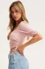 Pink Crop Top Short Sleeve sold by Ally Fashion