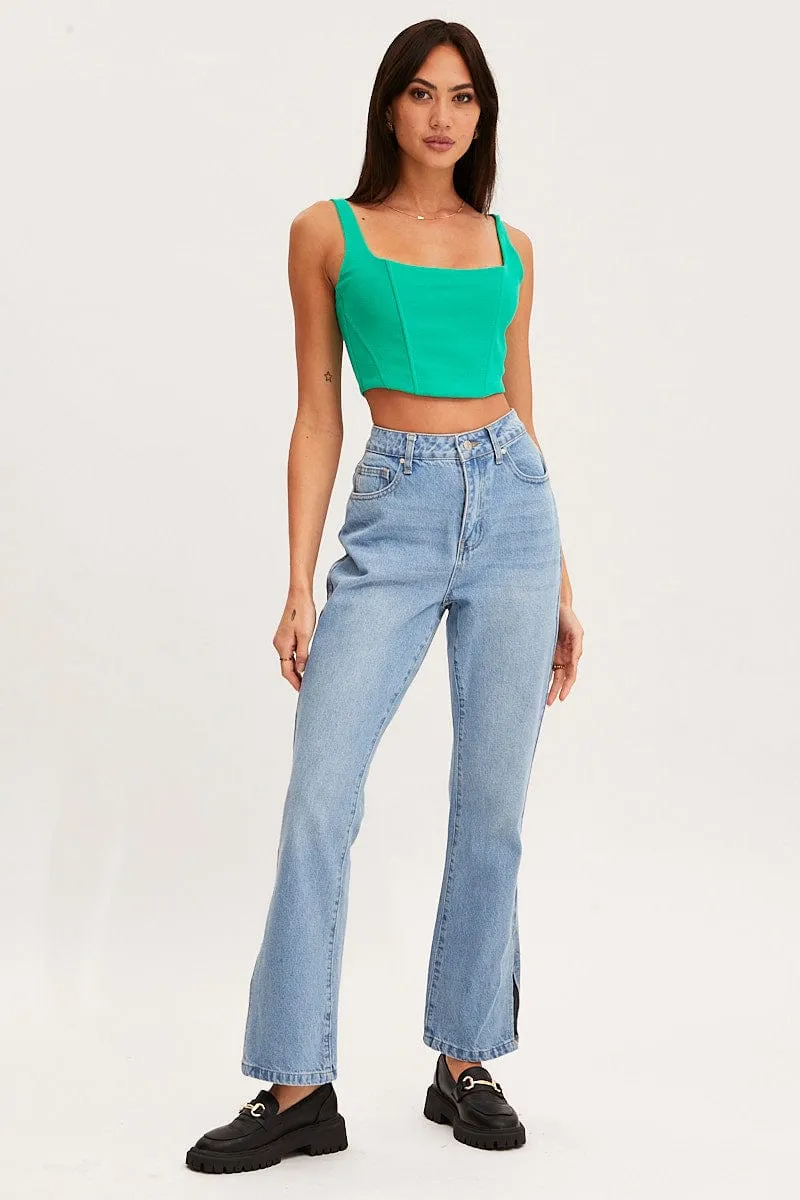 Green Bustier Crop Top sold by Ally Fashion product image thumbnail 2