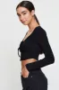 Black Corset Crop Top Long Sleeve sold by Ally Fashion