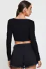 Black Corset Crop Top Long Sleeve sold by Ally Fashion