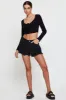 Black Corset Crop Top Long Sleeve sold by Ally Fashion