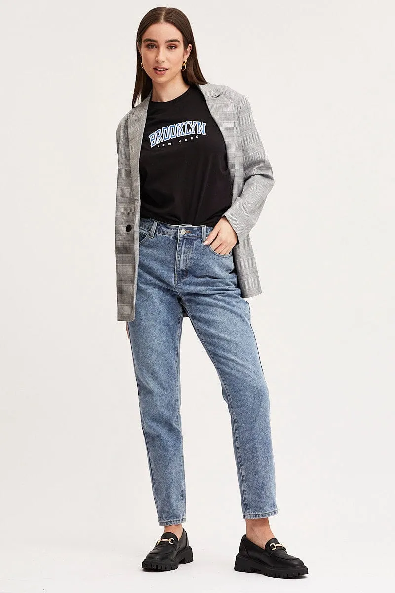 Black Graphic T Shirt Short Sleeve Embroided sold by Ally Fashion product image thumbnail 2