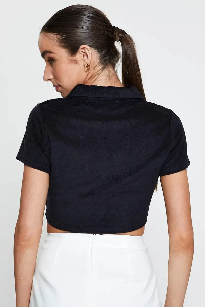 Black T Shirt Short Sleeve sold by Ally Fashion product image thumbnail 5