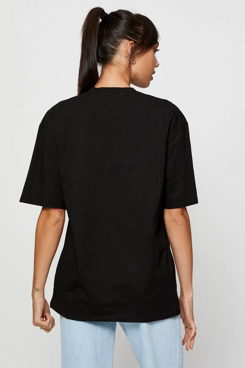 Black Jersey T Shirt Short Sleeve Embroided sold by Ally Fashion product image thumbnail 5