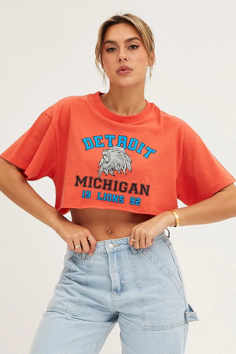 Orange Crop T Shirt sold by Ally Fashion product image thumbnail 2