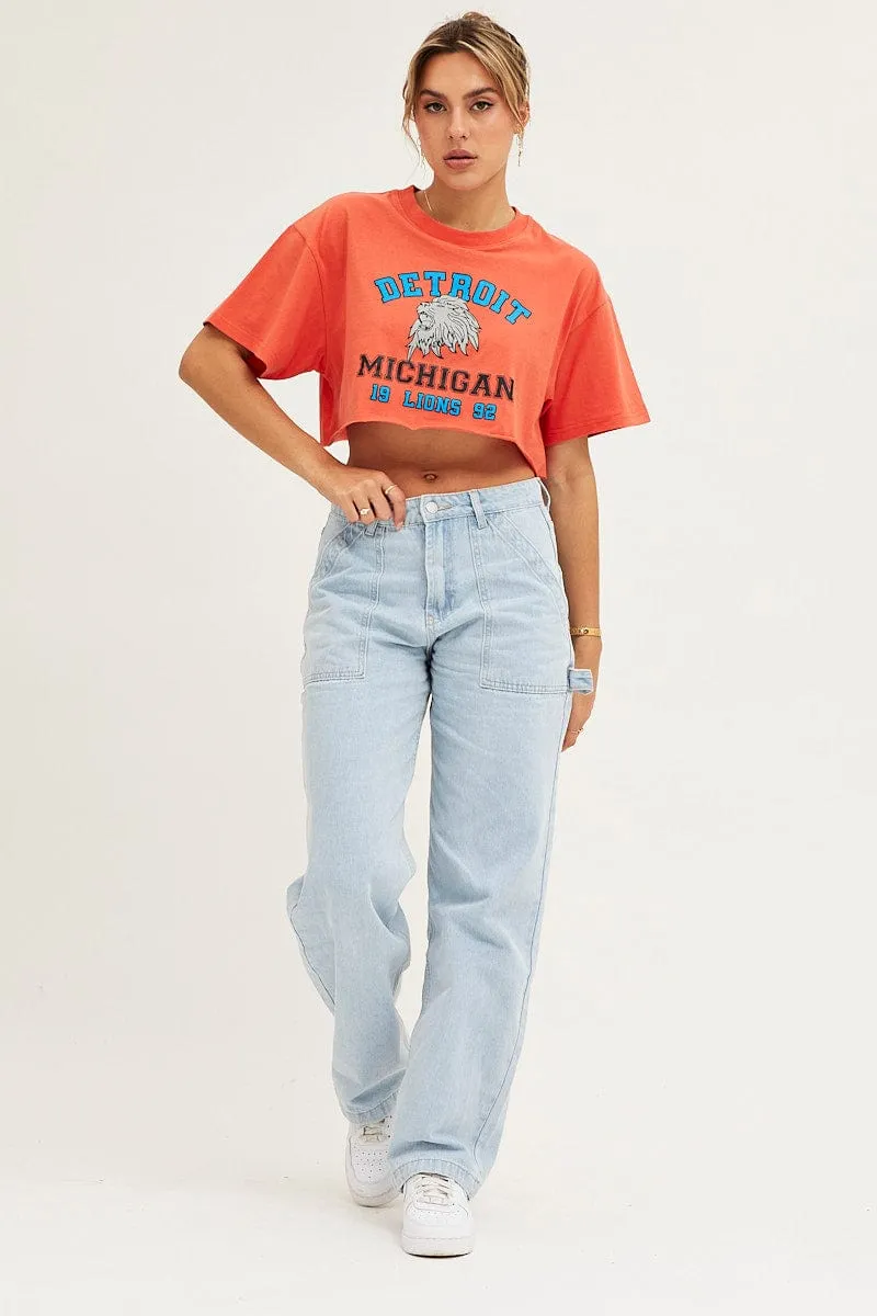 Orange Crop T Shirt sold by Ally Fashion product image thumbnail 3