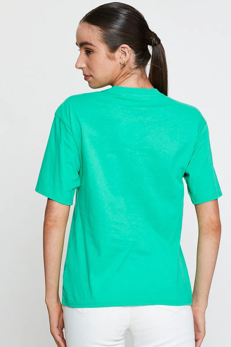 Green Graphic T-Shirt Short Sleeve sold by Ally Fashion product image thumbnail 5