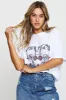 White Graphic T Shirt Short Sleeve sold by Ally Fashion