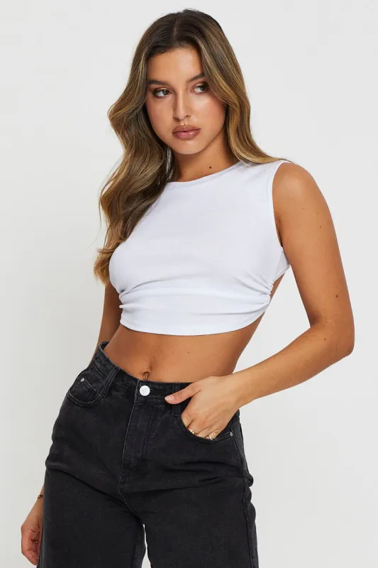 White Crop Top sold by Ally Fashion