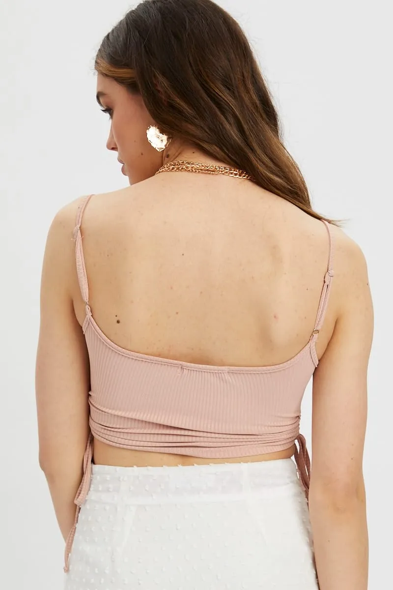 Pink Top Cami Ribbed sold by Ally Fashion product image thumbnail 3