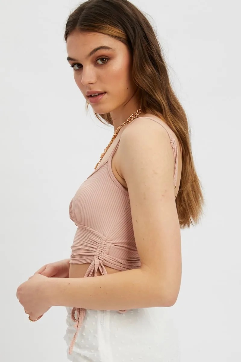 Pink Top Cami Ribbed sold by Ally Fashion product image thumbnail 2