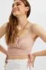 Pink Top Cami Ribbed sold by Ally Fashion